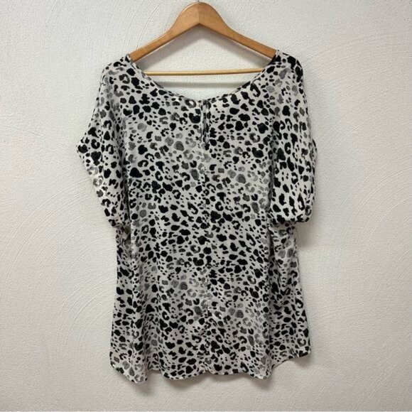 Lane Bryant Loose Flowing Chetah Print Top Sz 18/20 - Picture 6 of 6